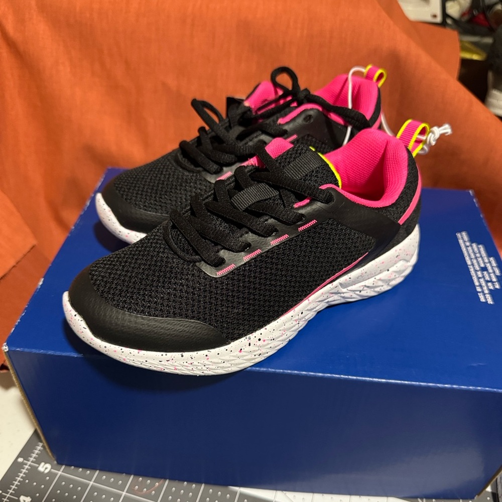 Black and Pink Kids Sneakers